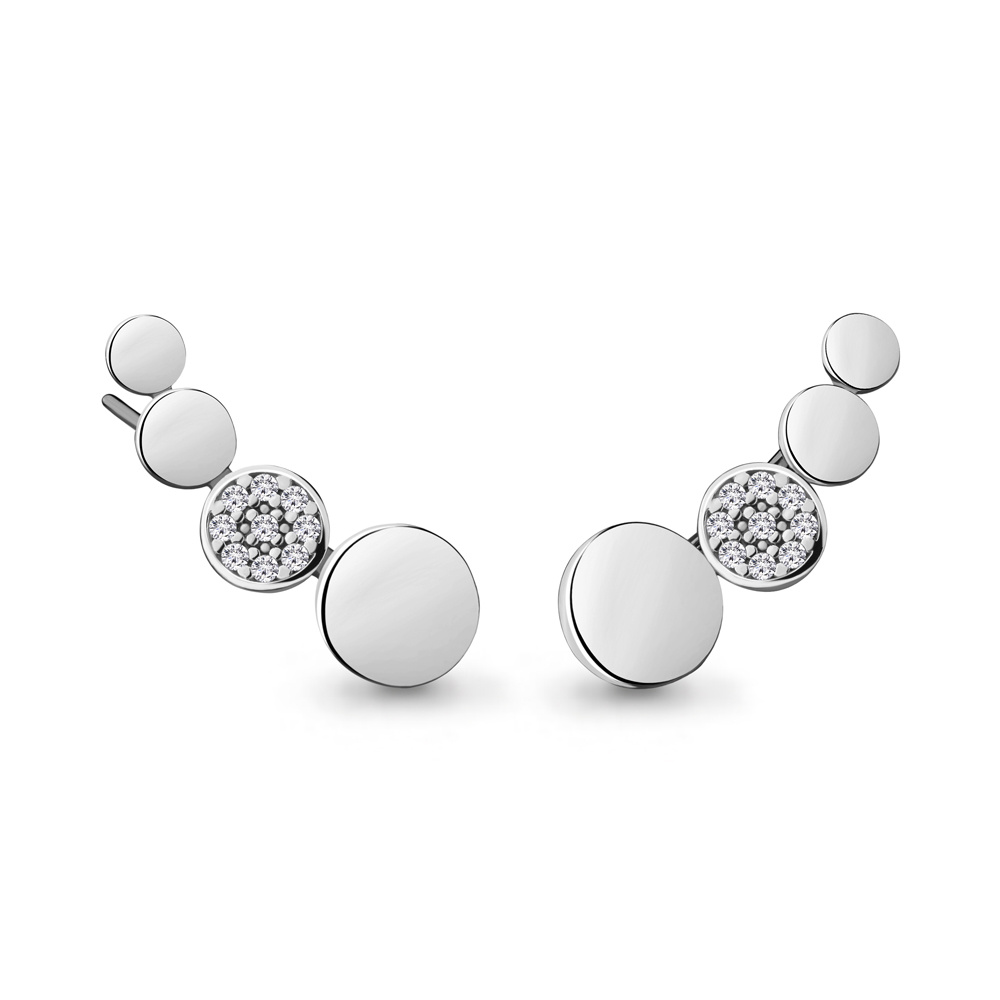 

Серьги из серебра с фианитом Aquamarine Aquamarine 48580А_925_р, 48580А_925_р