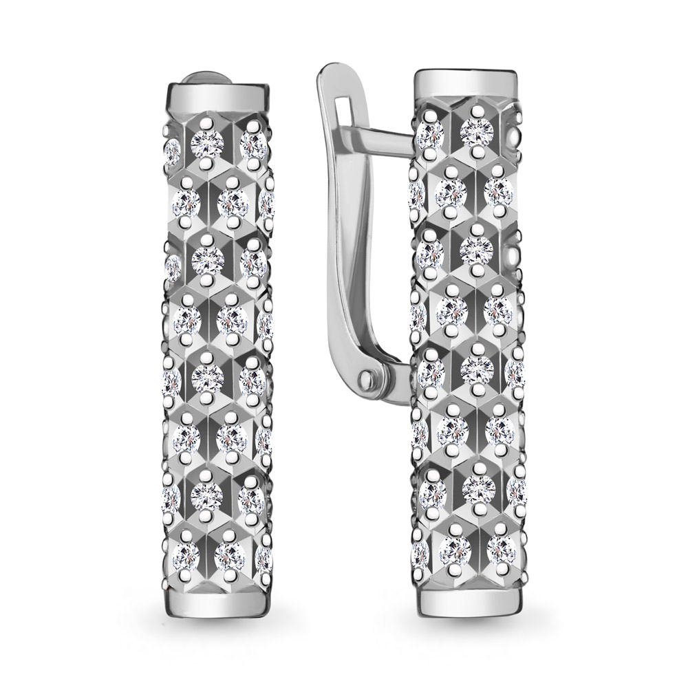 

Серьги из серебра с фианитом Aquamarine Aquamarine 48570А_925_р, 48570А_925_р