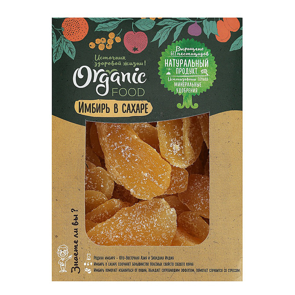 

Имбирь Organic Food в сахаре 200 г