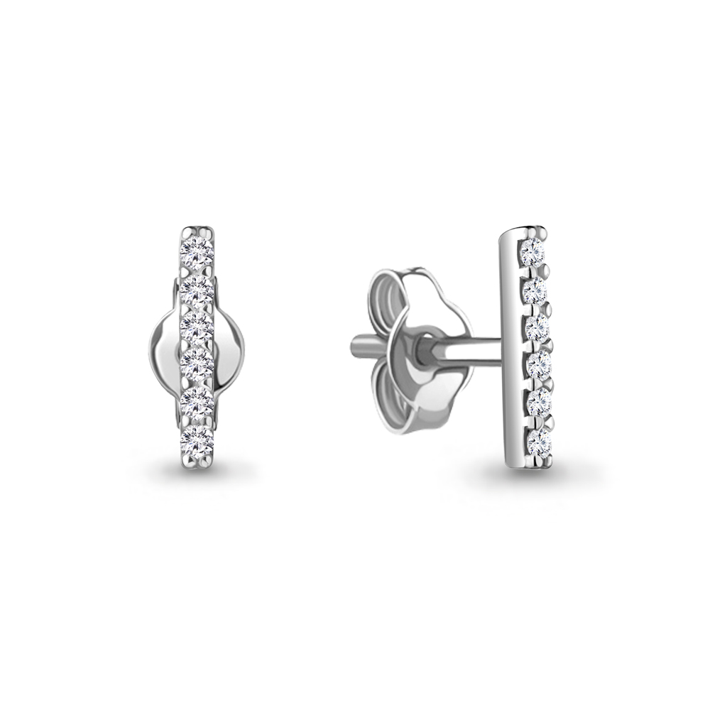 

Серьги из серебра с фианитом Aquamarine Aquamarine 48552А_925_р, 48552А_925_р