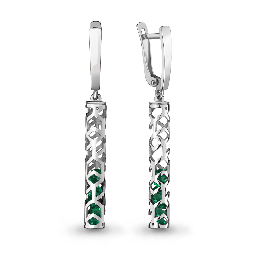 

Серьги из серебра со стеклом Aquamarine Aquamarine 48550П_925_р, 48550П_925_р