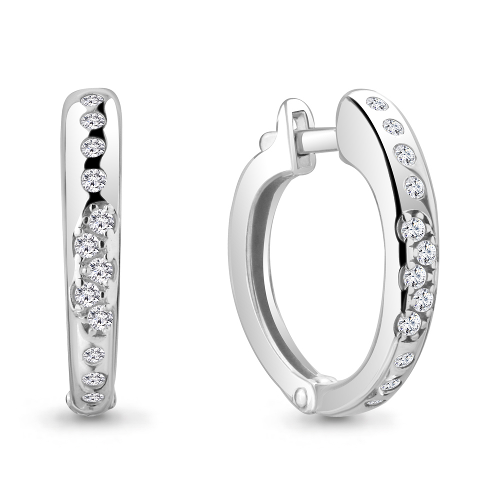 

Серьги из серебра с фианитом Aquamarine Aquamarine 48547А_925_р, 48547А_925_р