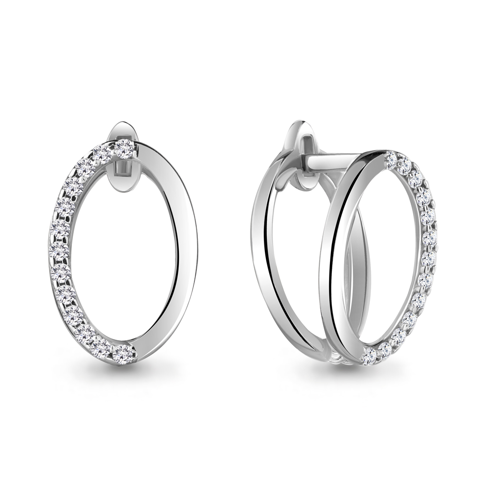 

Серьги из серебра с фианитом Aquamarine Aquamarine 48536А_925_р, 48536А_925_р