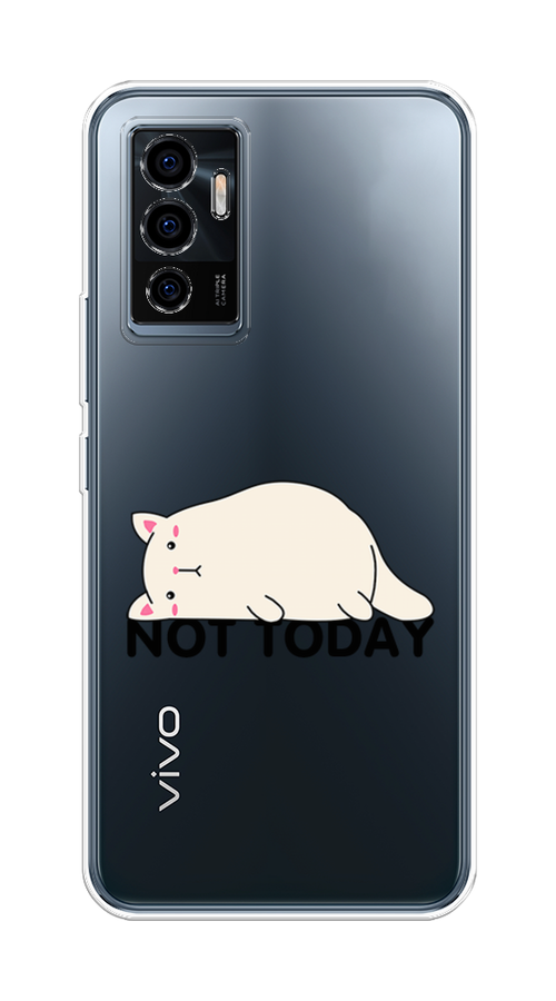 

Чехол на Vivo V23e "Cat not today", Белый;розовый;черный, 265950-1