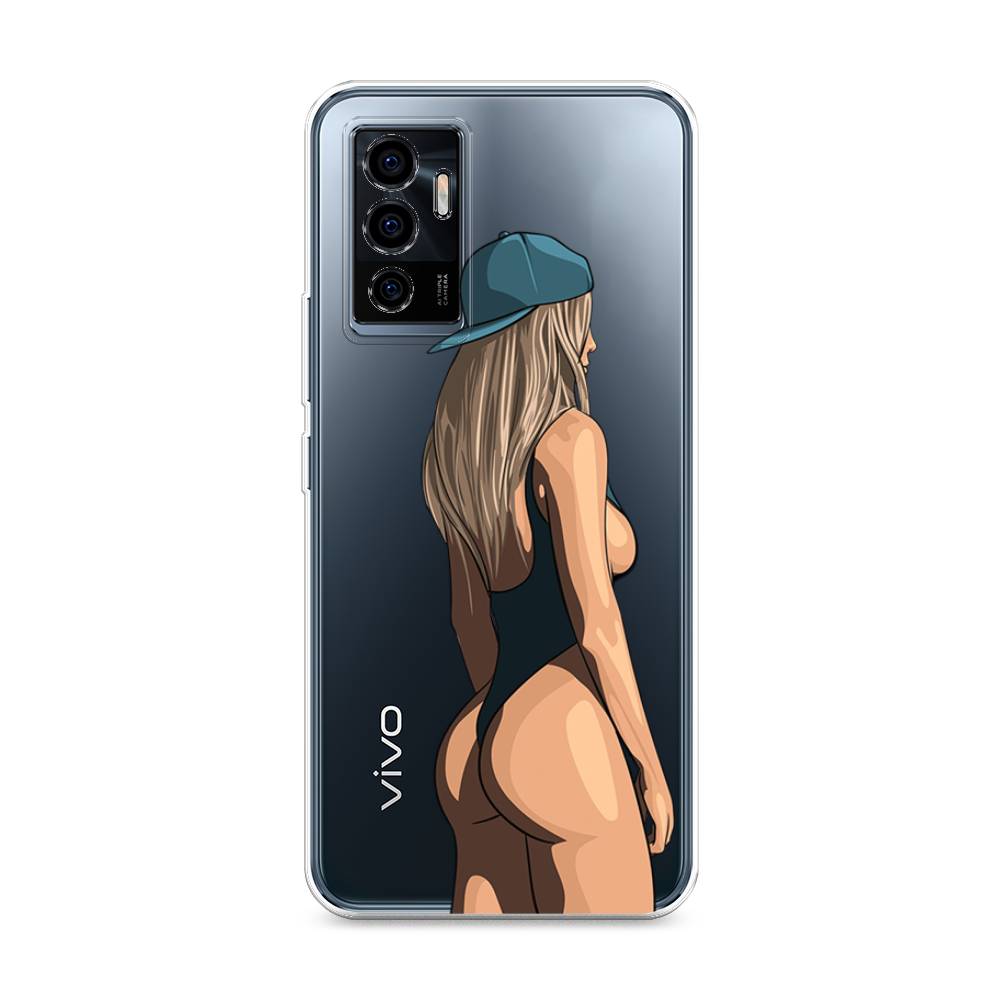 фото Чехол на vivo v23e "девушка в черном купальнике" case place