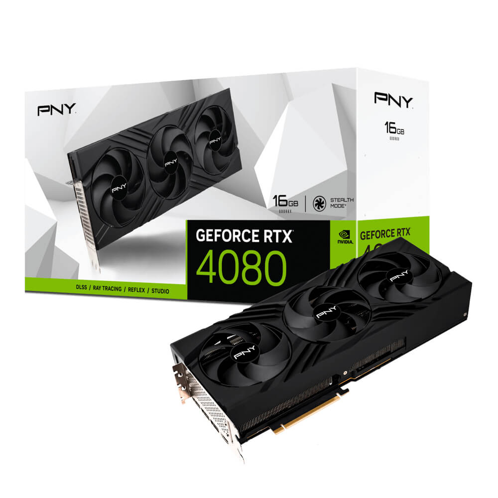 Видеокарта PNY RTX4080 16GB VERTO 3FAN GDDR6X 256-bit DPx3 HDMI DLSS 3 RTL