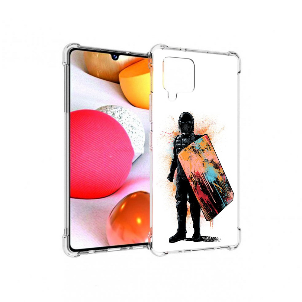 

Чехол MyPads Tocco для Samsung Galaxy A42 солдат с красочным щитом (PT226910.539.614), Прозрачный, Tocco