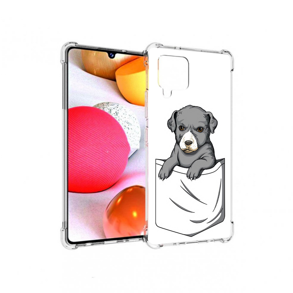 Чехол MyPads Tocco для Samsung Galaxy A42 собачка в кармане (PT226910.539.611)