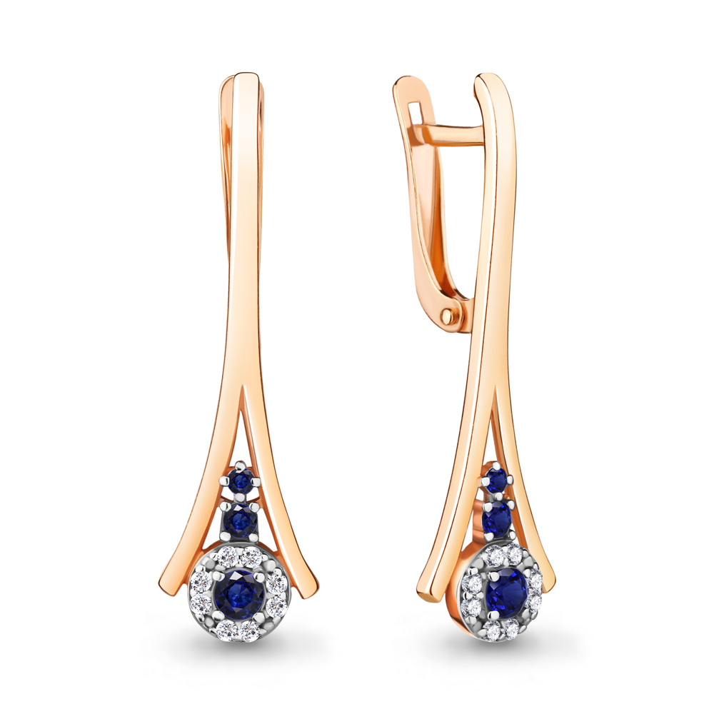 

Серьги из серебра с фианитом Aquamarine Aquamarine 48502АБ_925_з, 48502АБ_925_з
