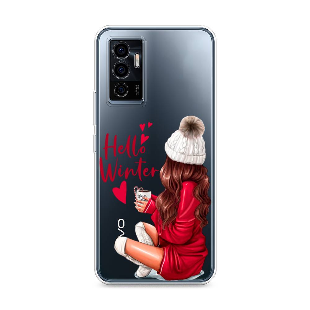 

Чехол на Vivo V23e "Hello winter", Красный;белый;коричневый, 265950-5
