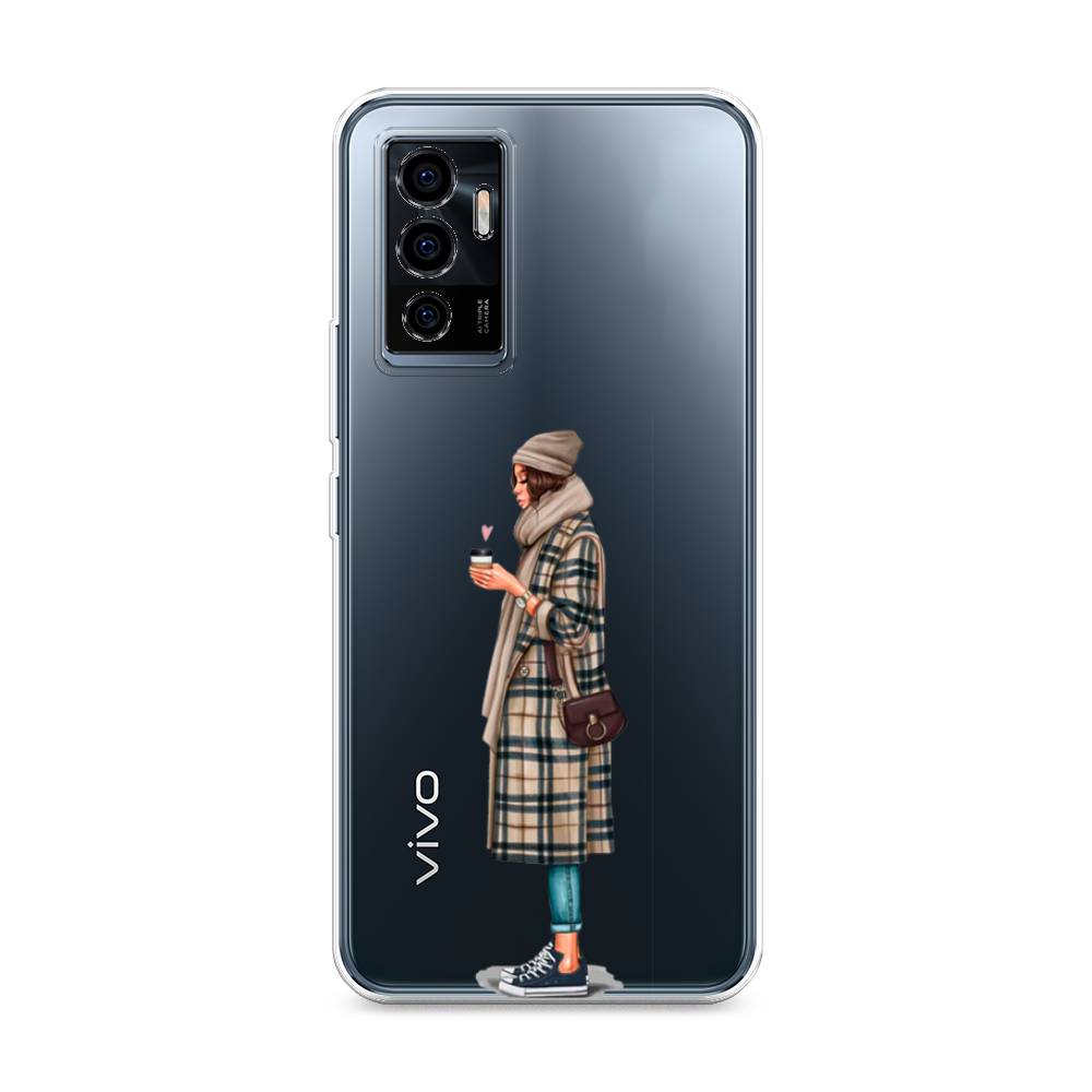 

Чехол на Vivo V23e "Утренний кофе", Коричневый;бежевый, 265950-6