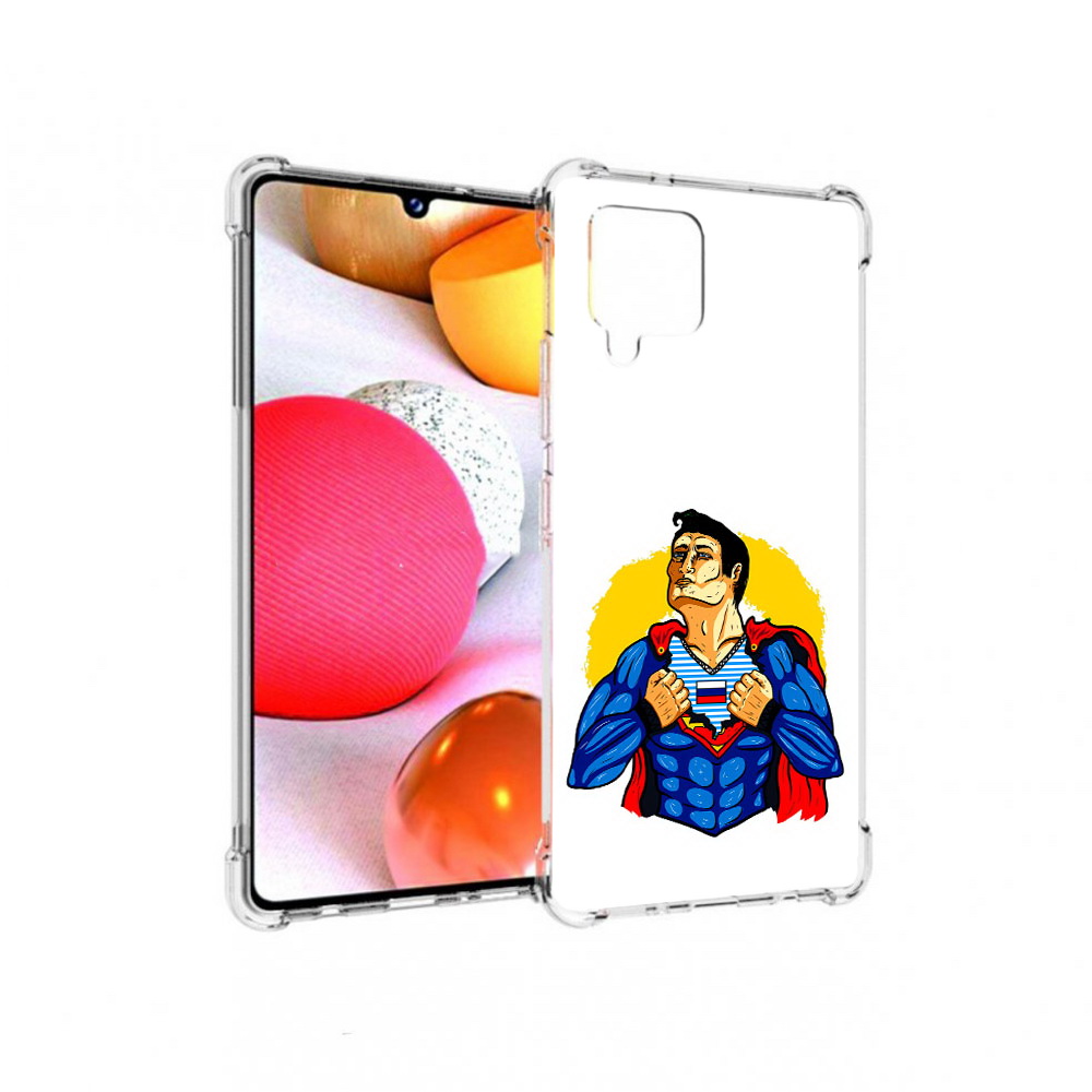 

Чехол MyPads Tocco для Samsung Galaxy A42 русский супермен (PT226910.539.591), Прозрачный, Tocco