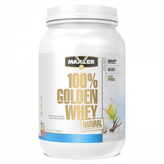 фото Протеин сывороточный maxler natural golden whey 0,9 кг (ваниль)