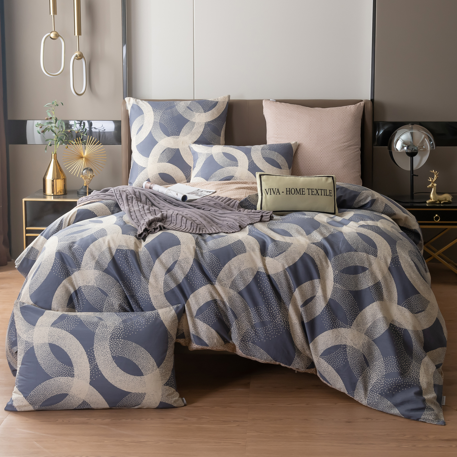 

Комплект постельного белья СИТРЕЙД C599 - 1,5 спальн сатин 100% хлопок наволочки 50х70, YC599