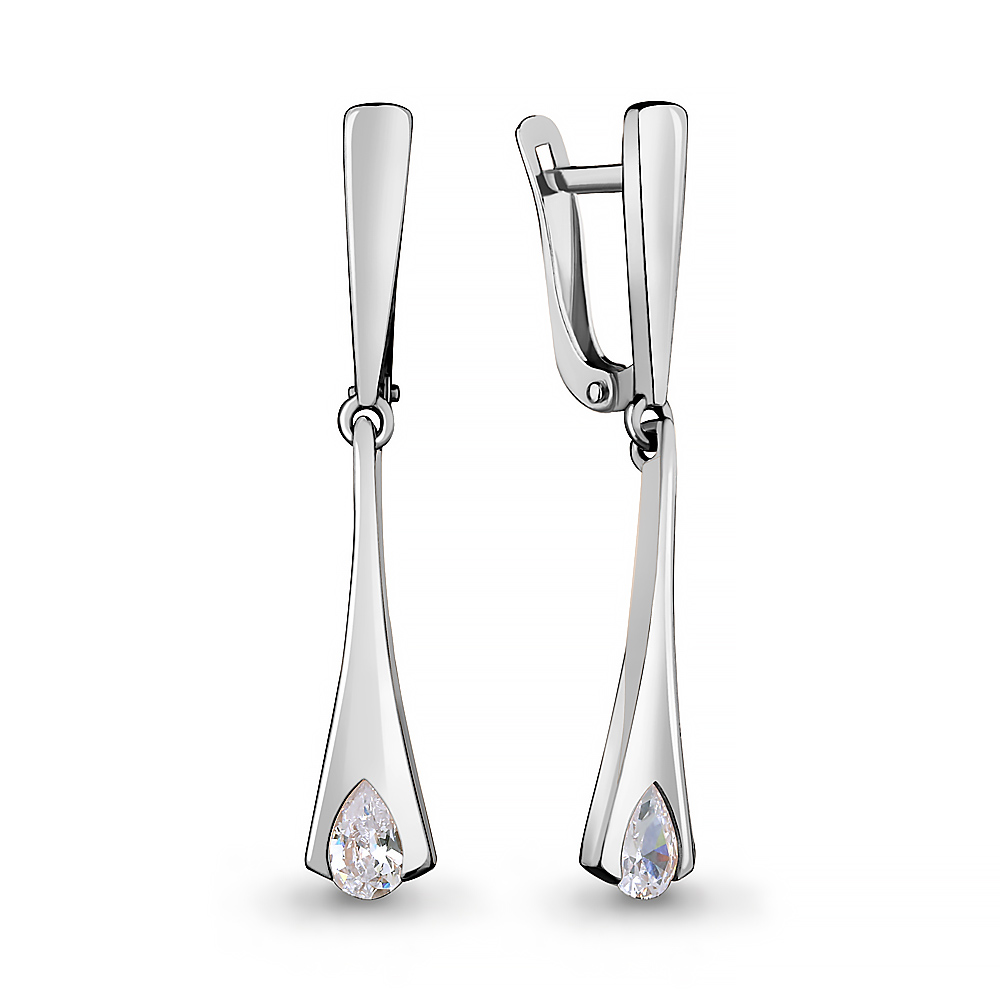 

Серьги из серебра с фианитом Aquamarine Aquamarine 48459_925_р, 48459_925_р