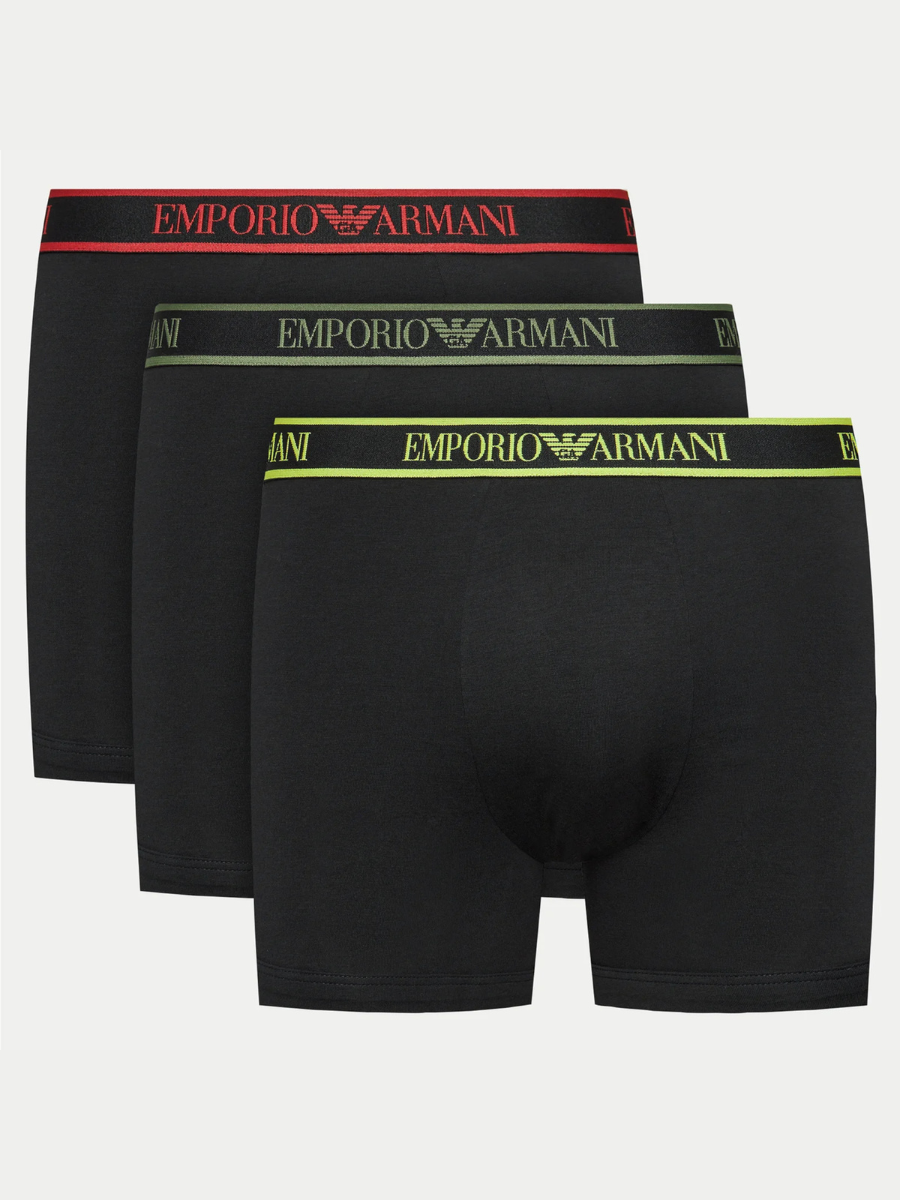 Комплект трусов мужских Emporio Armani 111473_4F717 черных XXL, 3 шт.