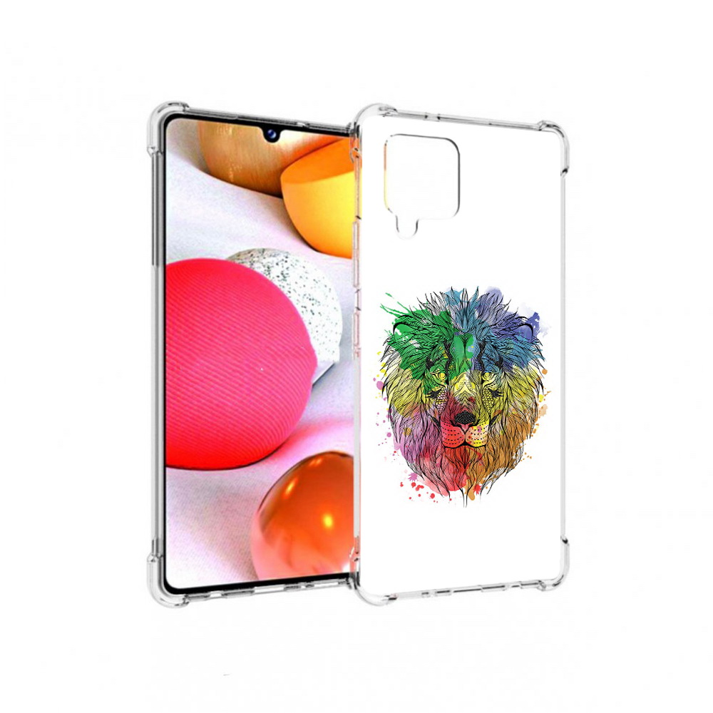 

Чехол MyPads Tocco для Samsung Galaxy A42 разноцветный гордый лев (PT226910.539.573), Прозрачный, Tocco
