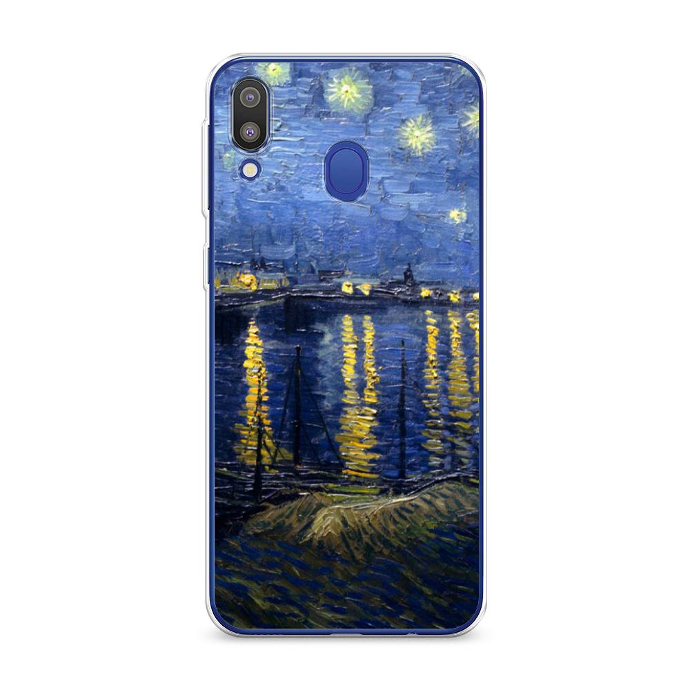 

Чехол на Samsung Galaxy M20 "Звездная ночь над Роной", Синий;желтый, 27450-4