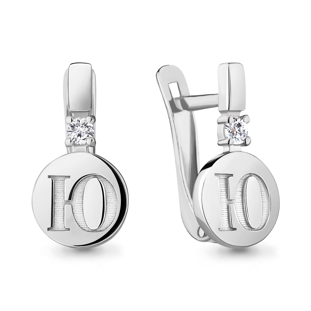

Серьги из серебра с фианитом Aquamarine Aquamarine 48441А_925_р, 48441А_925_р