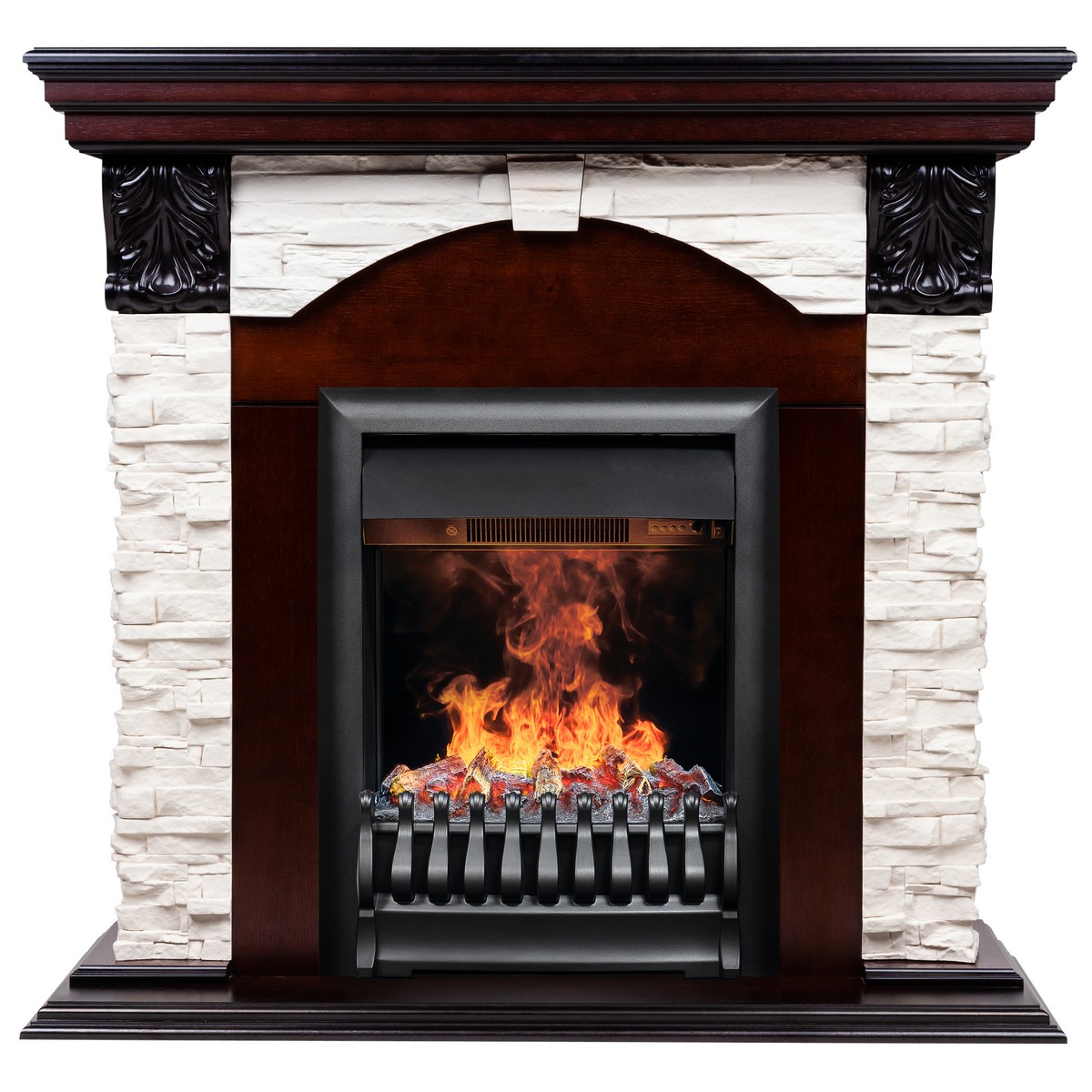 

Электрокамин RealFlame Dublin Lux AO с Oregan 3D, живое пламя, Электрокамин Dublin Lux AO с очагом 3D Oregan