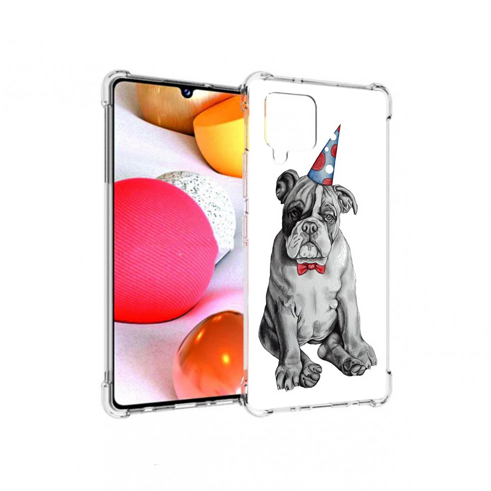 

Чехол MyPads Tocco для Samsung Galaxy A42 праздничный щенок (PT226910.539.554), Прозрачный, Tocco