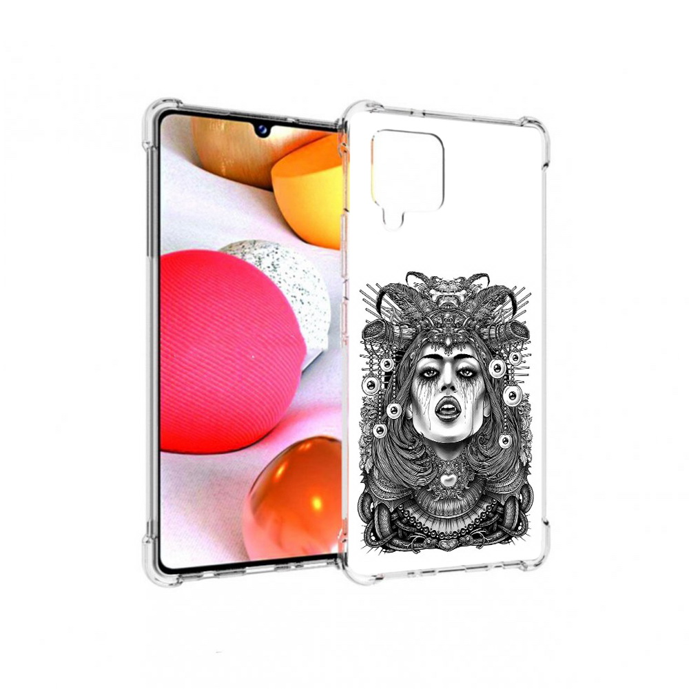 

Чехол MyPads Tocco для Samsung Galaxy A42 портрет девушки черно белый (PT226910.539.551), Прозрачный, Tocco