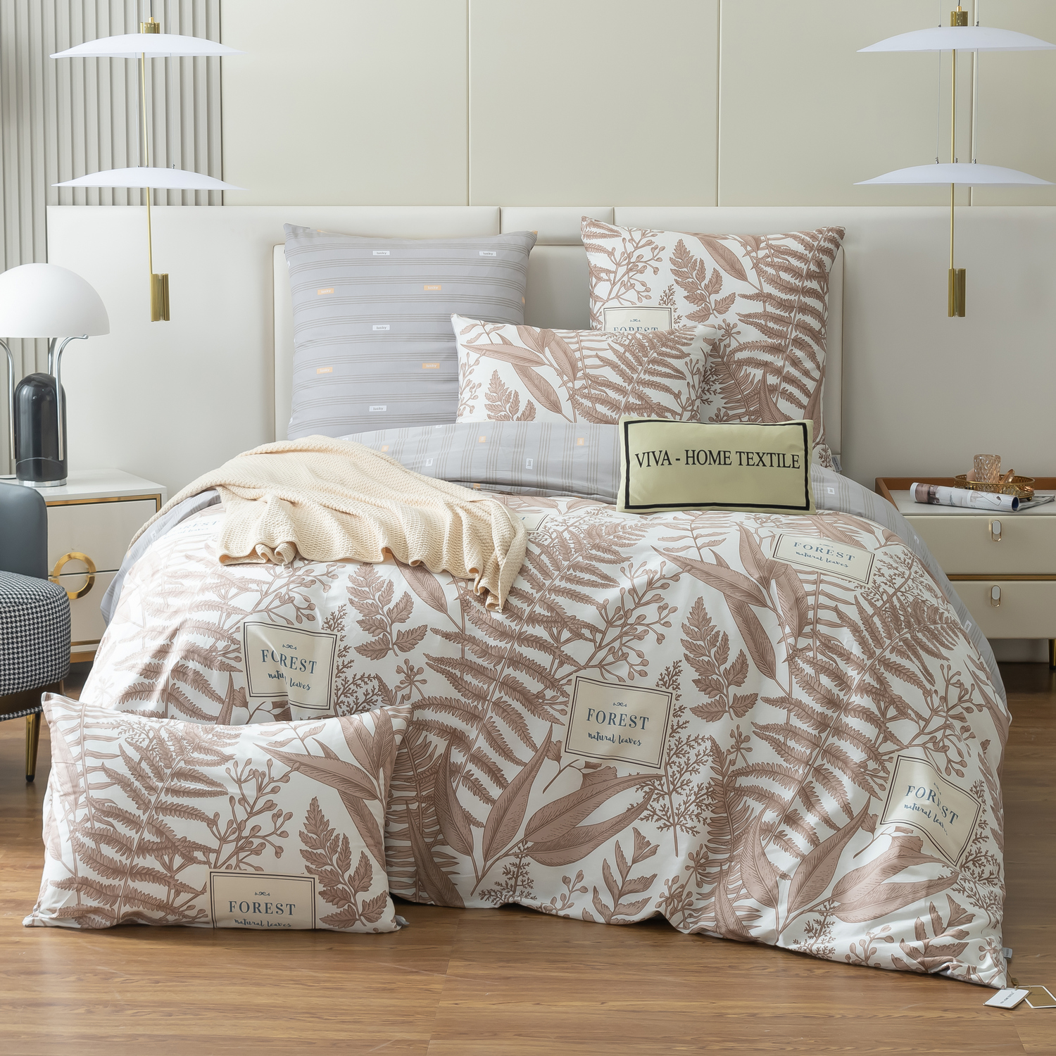 

Комплект постельного белья СИТРЕЙД C594 - Семейный сатин 100% хлопок наволочки 50х70, YC594