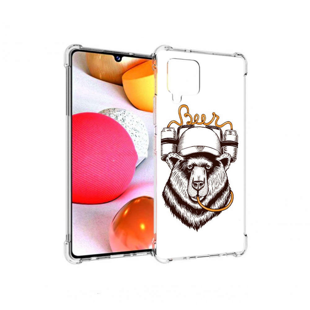 

Чехол MyPads Tocco для Samsung Galaxy A42 пивной медведь (PT226910.539.538), Прозрачный, Tocco