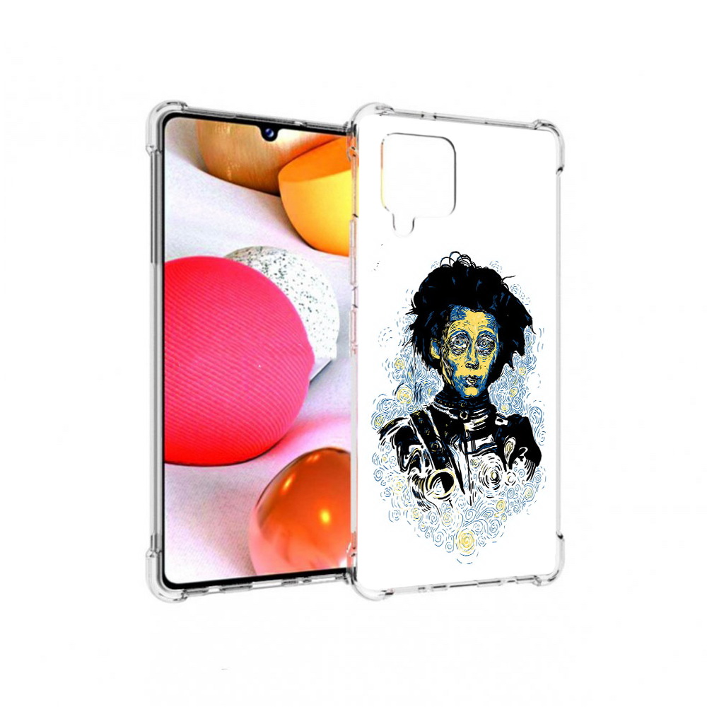 

Чехол MyPads Tocco для Samsung Galaxy A42 парень черно-белый абстракция (PT226910.539.535), Прозрачный, Tocco
