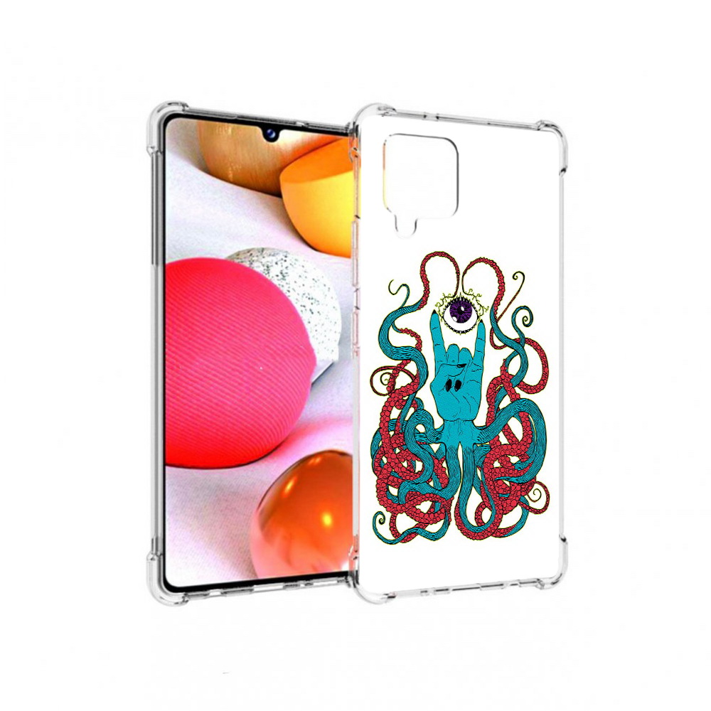 

Чехол MyPads Tocco для Samsung Galaxy A42 осьминог-рука абстракция (PT226910.539.530), Прозрачный, Tocco
