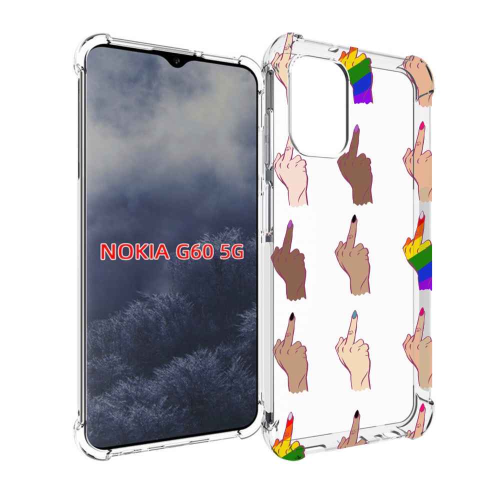 

Чехол MyPads разноцветные-руки для Nokia G60 5G, Прозрачный, Tocco