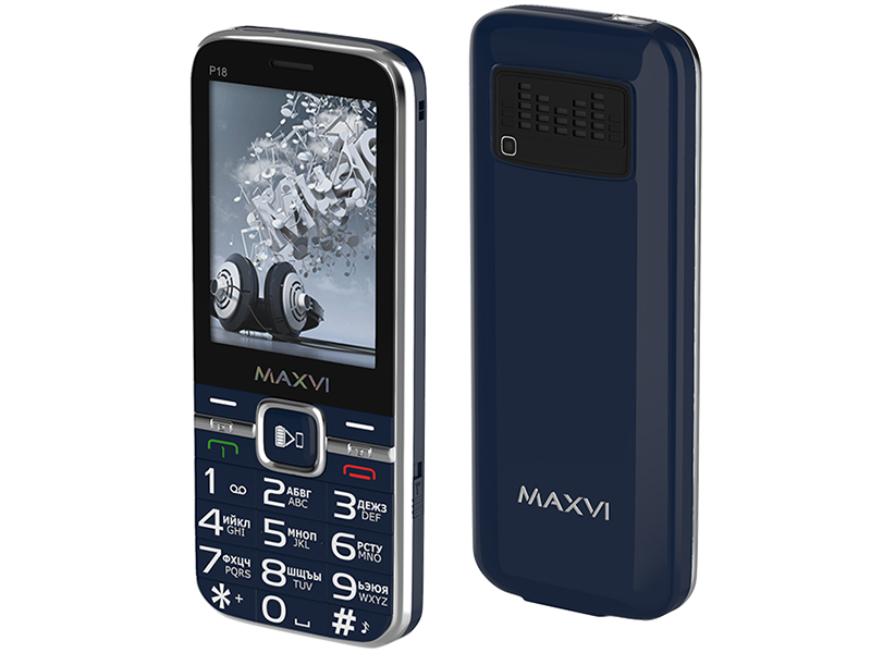 фото Сотовый телефон maxvi p18 blue