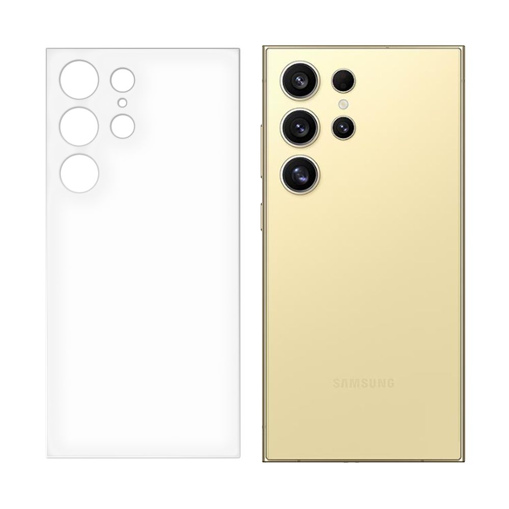 

Стекло защитное гибридное Krutoff для Samsung Galaxy S24 Ultra задняя сторона