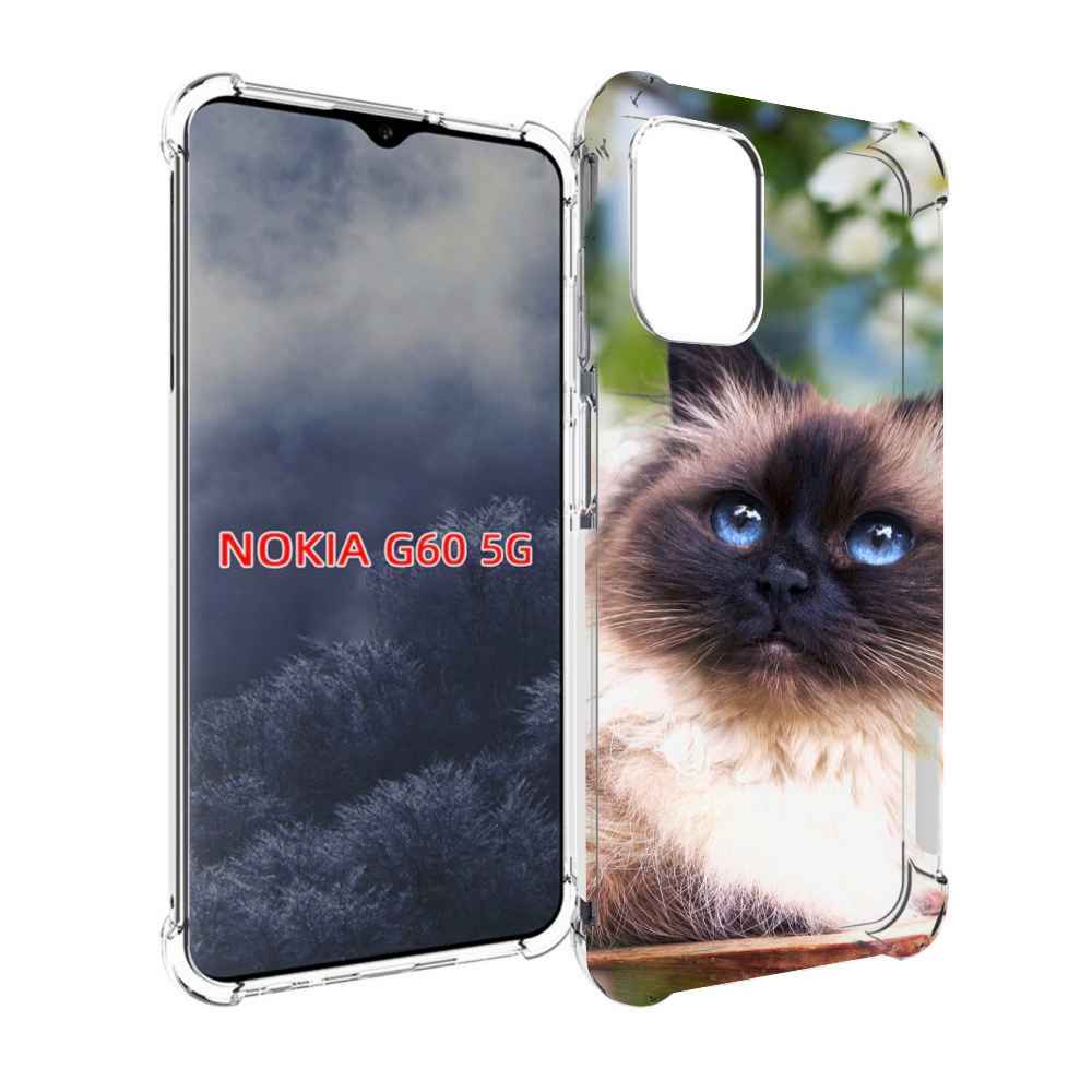 

Чехол MyPads порода кошка Бирман для Nokia G60 5G, Прозрачный, Tocco