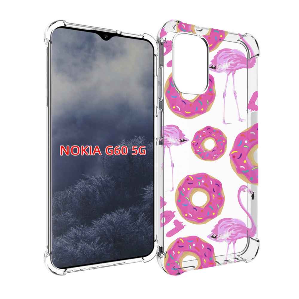 

Чехол MyPads пончики-фламинго для Nokia G60 5G, Прозрачный, Tocco