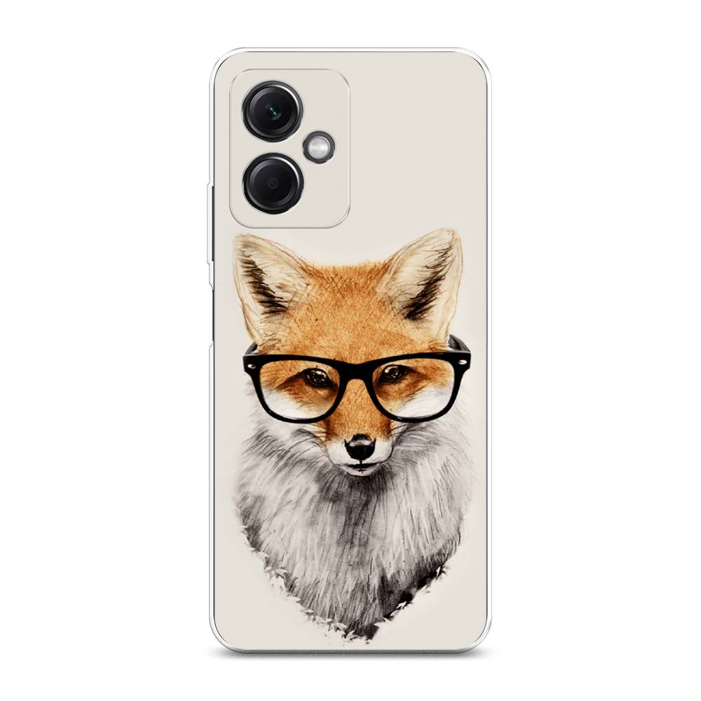 

Чехол Awog на Xiaomi Redmi Note 12 5G "Лиса в очках", Бежевый, 316950-10