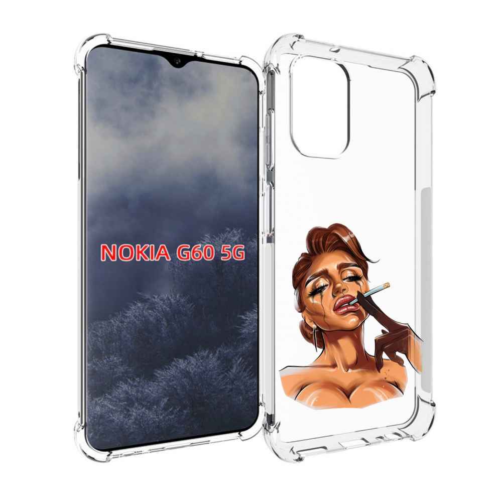 

Чехол MyPads плачущая-девушка-с-сигаретой женский для Nokia G60 5G, Прозрачный, Tocco