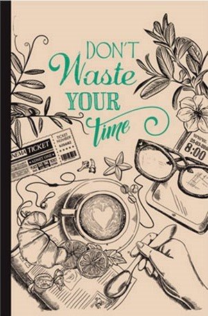 

Блокнот Bourgeois 80 листов, 15*22, клетка, Don`t waste your time , 3485 (18247)