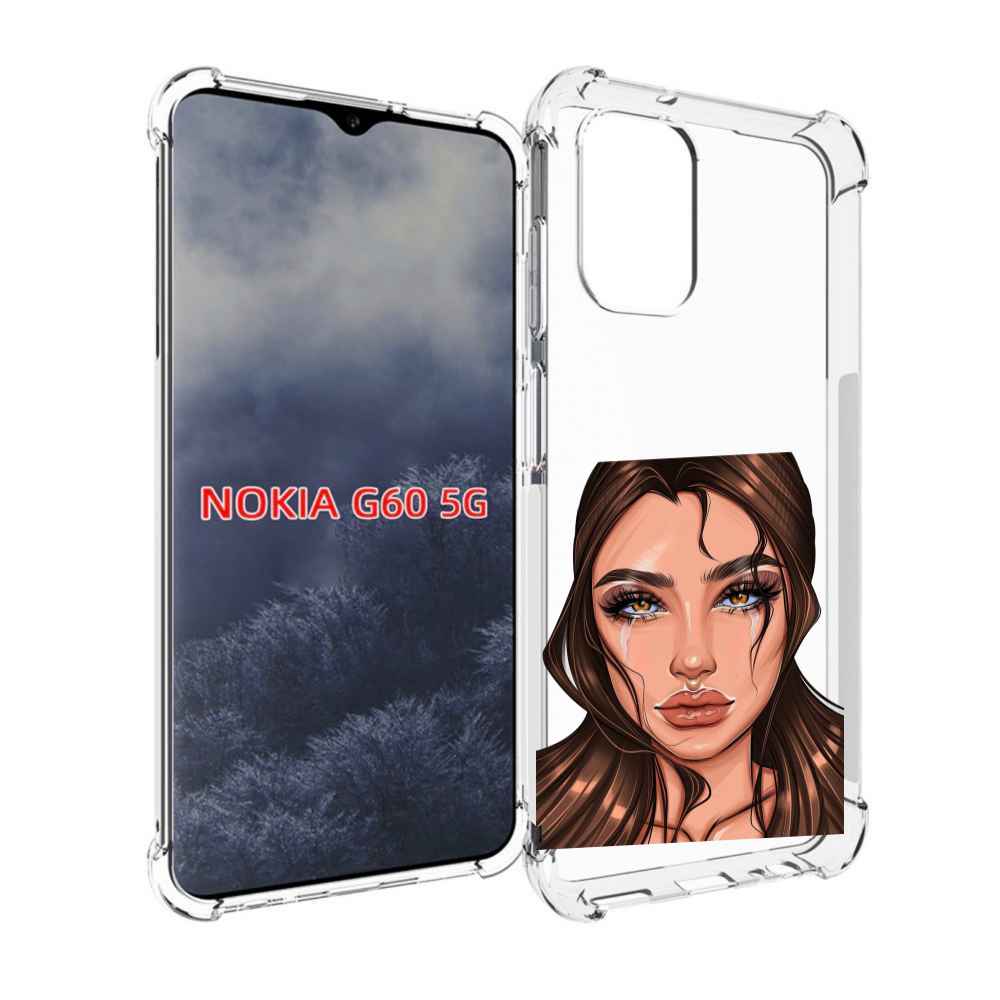 

Чехол MyPads плачущая-девушка женский для Nokia G60 5G, Прозрачный, Tocco