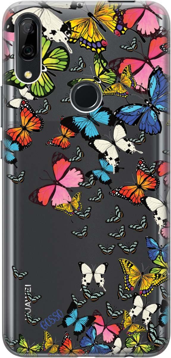 

Чехол на Honor 9X/Huawei P Smart Z/Y9 Prime (2019) "Magic Butterflies" прозрачный, Прозрачный;желтый, 671