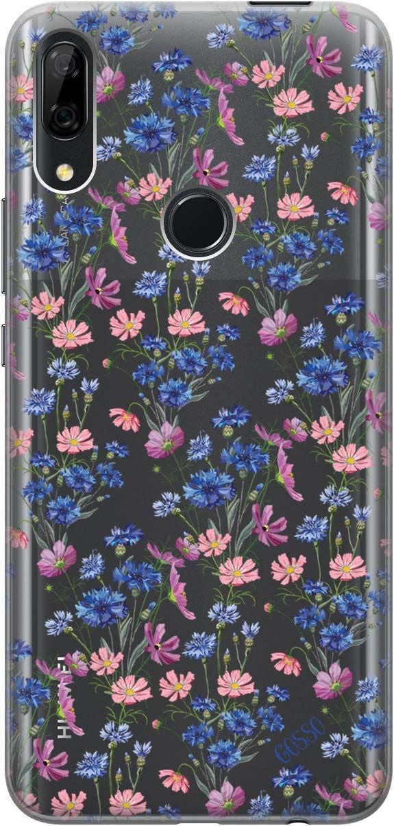 

Чехол на Honor 9X/Huawei P Smart Z/Y9 Prime (2019) "Lovely Cornflowers" прозрачный, Прозрачный;голубой, 671