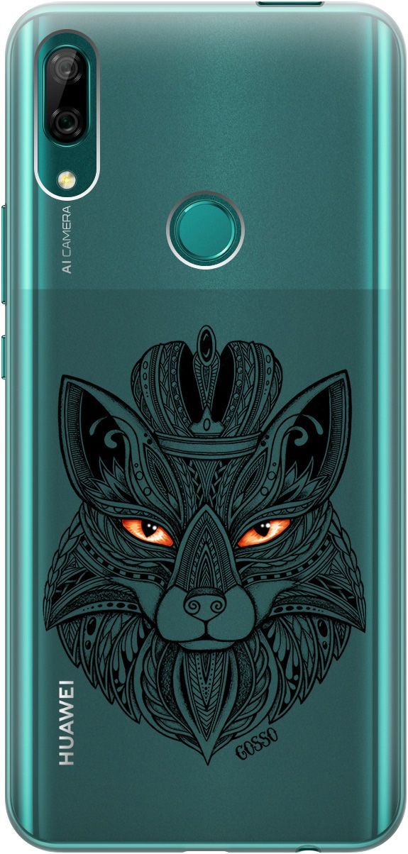 

Чехол на Honor 9X/9X Premium/Huawei P Smart Z/Y9 Prime (2019) "Fox Queen" прозрачный, Прозрачный;серый, 671