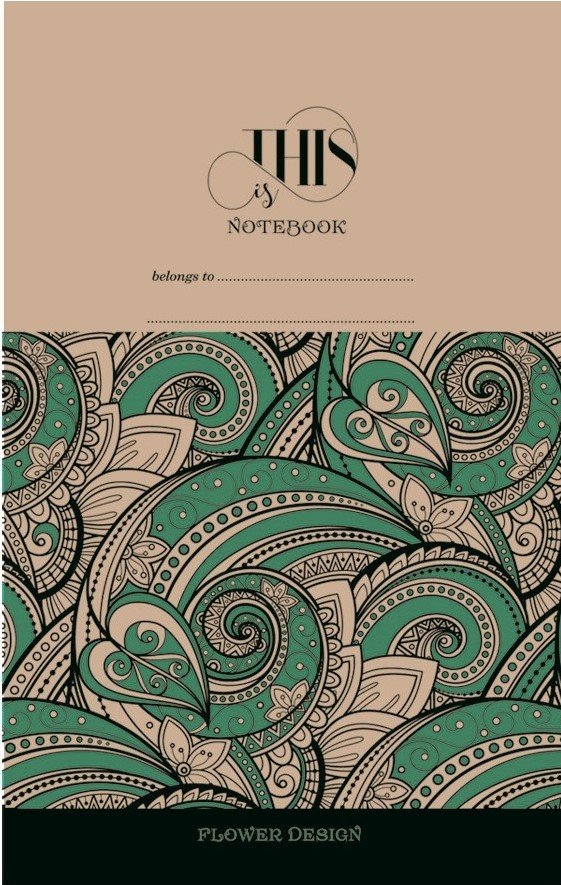 

Блокнот Bourgeois 80 листов, 13*20, чистые листы, Blue pattern , 3829 (1850)