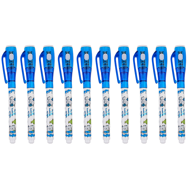 фото Ручка-шпион ультрафиолетовая невидимка с уф фонариком mc-816 h0359 10 шт синии mc-basir