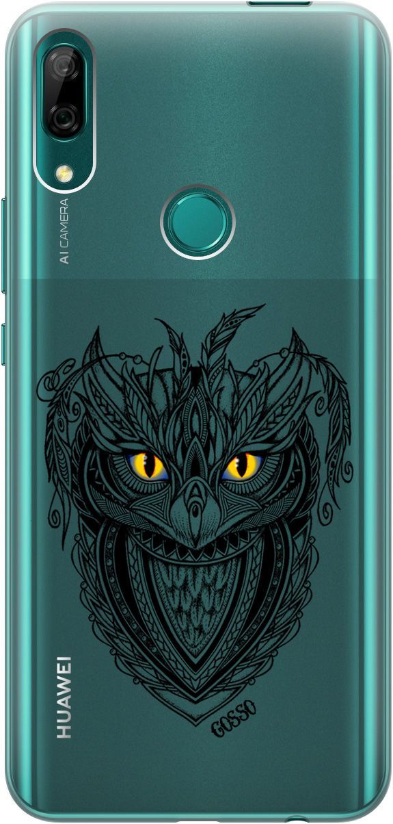 

Чехол на Honor 9X/9X Premium/Huawei P Smart Z/Y9 Prime (2019) "Grand Owl" прозрачный, Прозрачный;желтый, 671