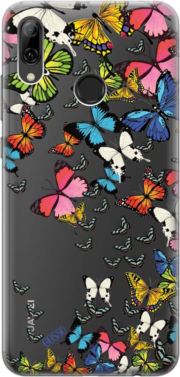 

Чехол на Honor 10 Lite/Huawei P Smart (2019) "Magic Butterflies" прозрачный, Прозрачный;желтый, 670