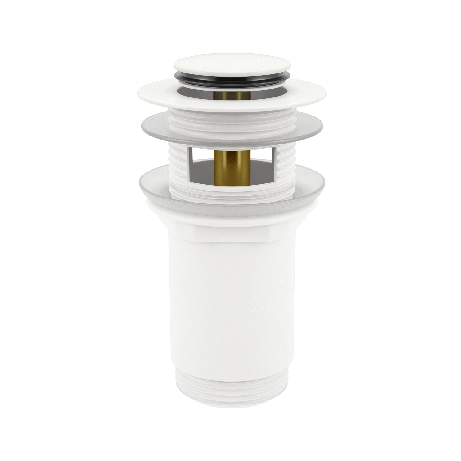 Донный клапан с переливом Wellsee Drainage System 182133000, латунь, цвет матовый белый донный клапан manzzaro