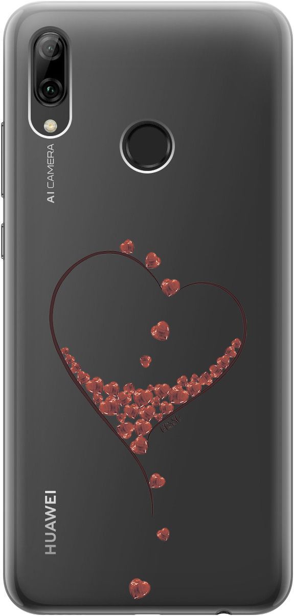 

Чехол на Honor 10 Lite/Huawei P Smart (2019) "Little hearts" прозрачный, Прозрачный;черный, 670