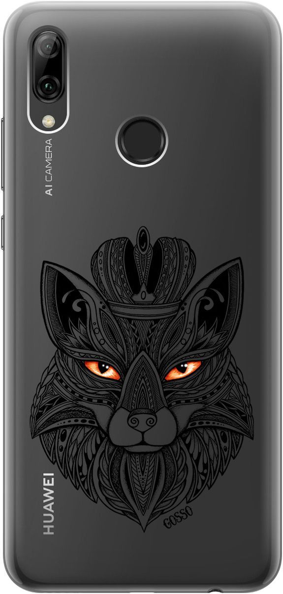 

Чехол на Honor 10 Lite/Huawei P Smart (2019) "Fox Queen" прозрачный, Прозрачный;серый, 670