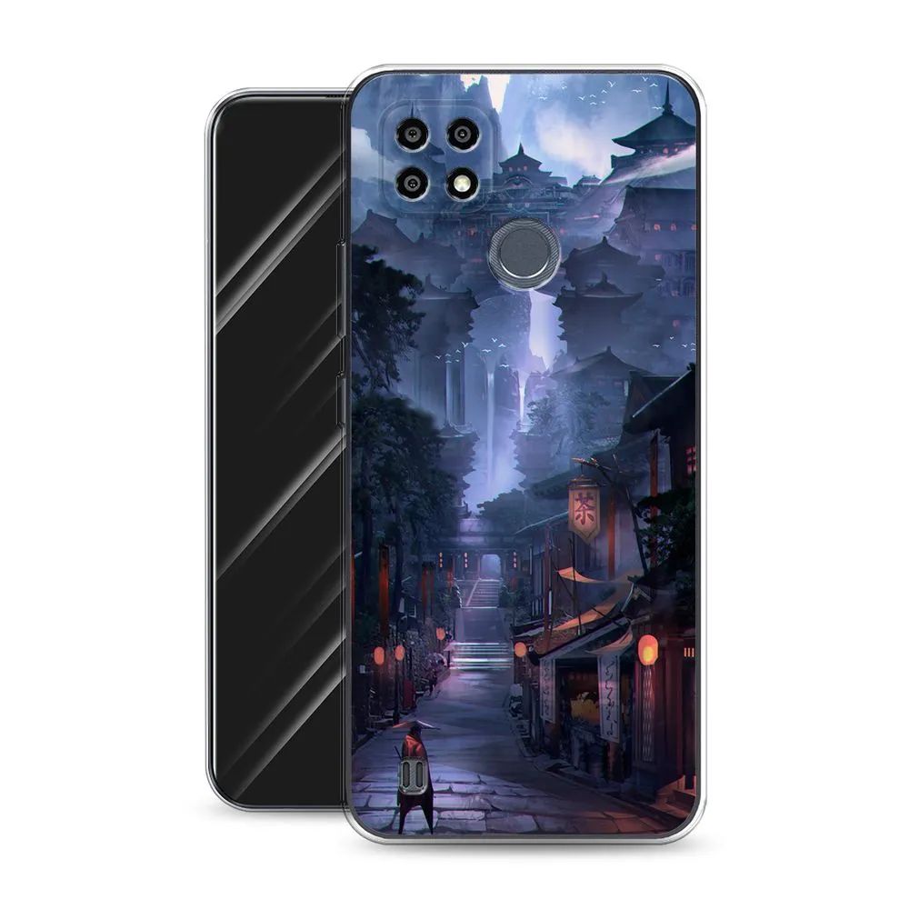 

Чехол Awog на Realme C25Y "Одинокий самурай", Разноцветный, 2510950-10